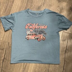 SHEIN Blue California Graphic Tee